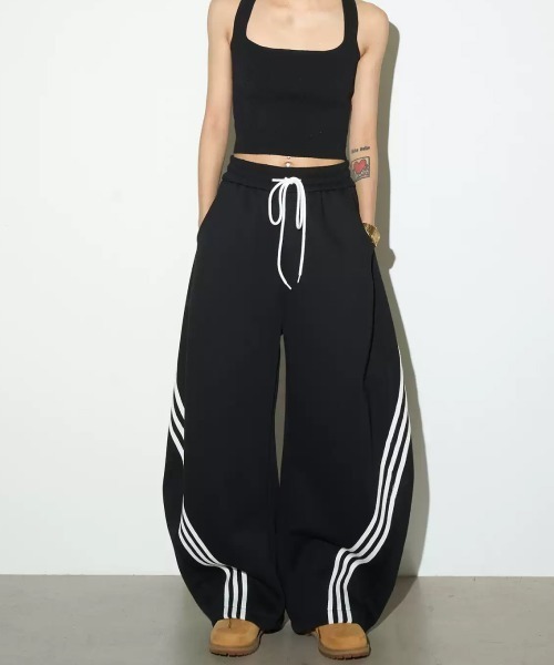 mushwear（マッシュウェア）の「ワイドトラックパンツ（スウェットパンツ・メンズ・ブラック/ネイビー/グレー・X-LARGE/LARGE/MEDIUM/SMALL）」の12枚目の写真