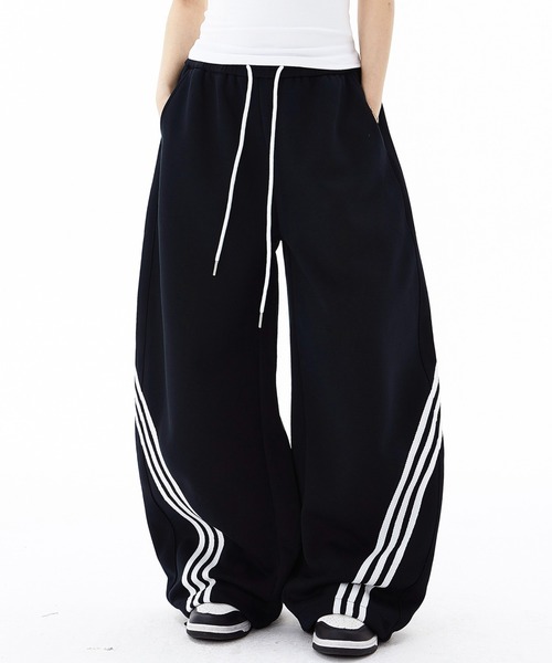 mushwear（マッシュウェア）の「ワイドトラックパンツ（スウェットパンツ・メンズ・ブラック/ネイビー/グレー・X-LARGE/LARGE/MEDIUM/SMALL）」の18枚目の写真