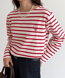 コンパクトボーダーロンTシャツ
