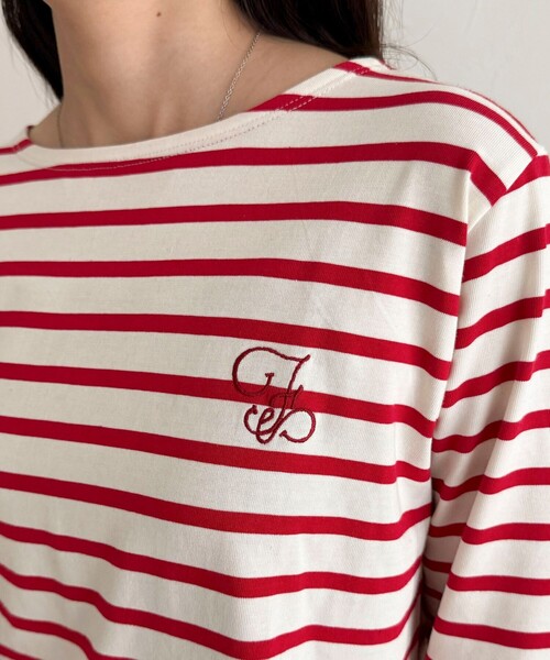 fredy emue(フレディエミュ)の「コンパクトボーダーロンTシャツ(Tシャツ/カットソー・レディース・ブラック系その他/ブルー系その他/ベージュ系その他/レッド系その他・38)」の16枚目の写真