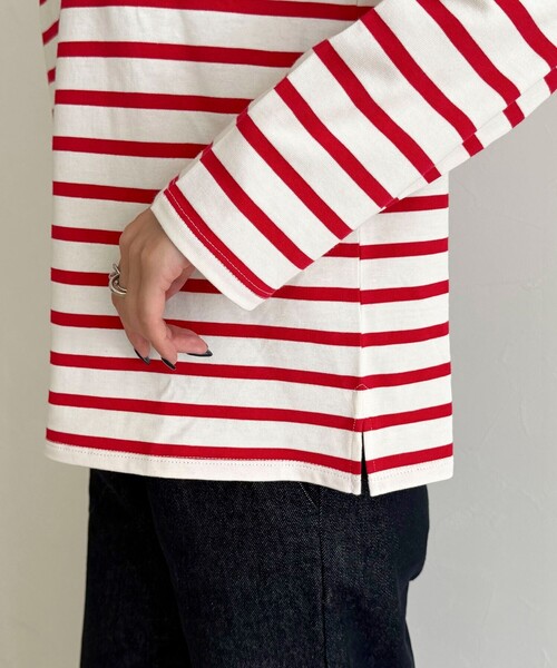 fredy emue(フレディエミュ)の「コンパクトボーダーロンTシャツ(Tシャツ/カットソー・レディース・ブラック系その他/ブルー系その他/ベージュ系その他/レッド系その他・38)」の17枚目の写真