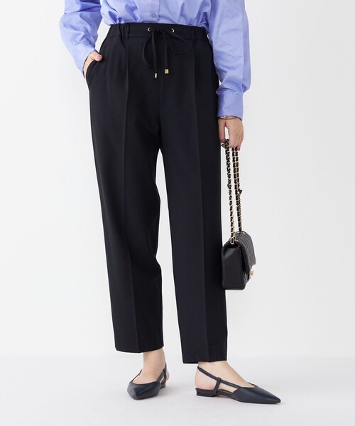 SHIPS Colors（シップス カラーズ）の「SHIPS Colors:〈手洗い可能〉TR/PU センタープレスイージー テーパード パンツ（その他パンツ・レディース・グレー/ベージュ/ネイビー・SMALL/MEDIUM）」の3枚目の写真