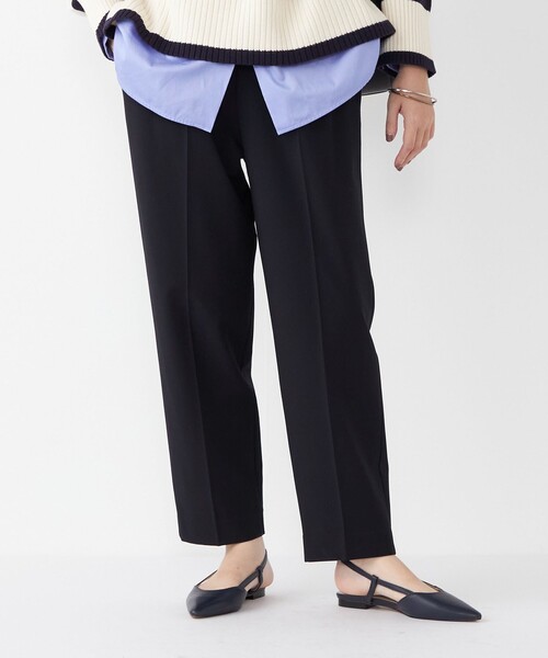 SHIPS Colors（シップス カラーズ）の「SHIPS Colors:〈手洗い可能〉TR/PU センタープレスイージー テーパード パンツ（その他パンツ・レディース・グレー/ベージュ/ネイビー・SMALL/MEDIUM）」の22枚目の写真