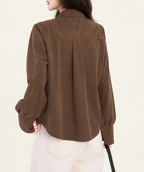 ONEP STAR(ワンピスター)の「アシメボタンバックタックブラウス(シャツ/ブラウス・レディース・テラコッタ・MEDIUM/X-LARGE/LARGE)」の11枚目の写真