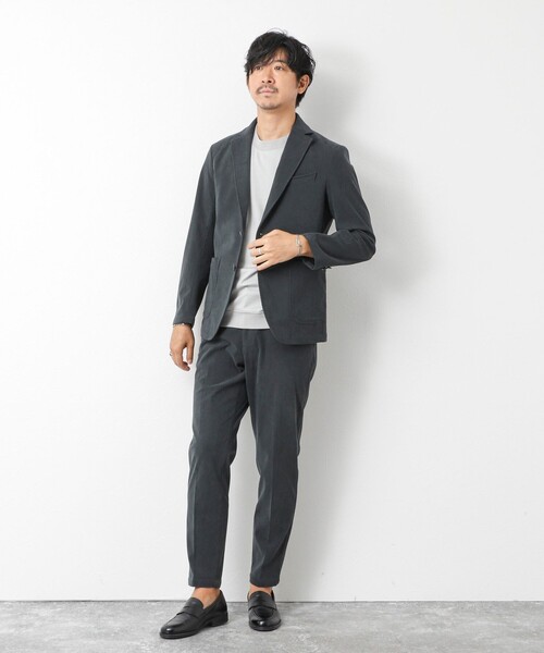 NOLLEY’S（ノーリーズ）の「《ビジカジ/セットアップ対応》トリコットコーデュロイ ストレッチ イージーPT 25AW（その他パンツ・メンズ・チャコールグレー/グレイッシュブルー/ブラック・XL/L/M/S）」の5枚目の写真