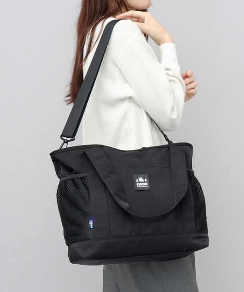 moz(モズ)の「撥水加工 ナイロン 大容量 多収納 3WAY トートバッグ A4対応(トートバッグ・レディース・グレイッシュベージュ/ブラック・FREE)」の21枚目の写真
