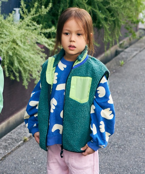 MARKEY'S（マーキーズ）の「ソウガラトレーナー（スウェット・キッズ・ピンク/キャメル/レッド/ホワイト/グリーン/ネイビー/ブラック/オフホワイト・80/90/95/100/110/120/130/140/150）」の5枚目の写真