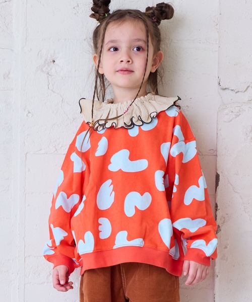 MARKEY'S（マーキーズ）の「ソウガラトレーナー（スウェット・キッズ・ピンク/キャメル/レッド/ホワイト/グリーン/ネイビー/ブラック/オフホワイト・80/90/95/100/110/120/130/140/150）」の8枚目の写真