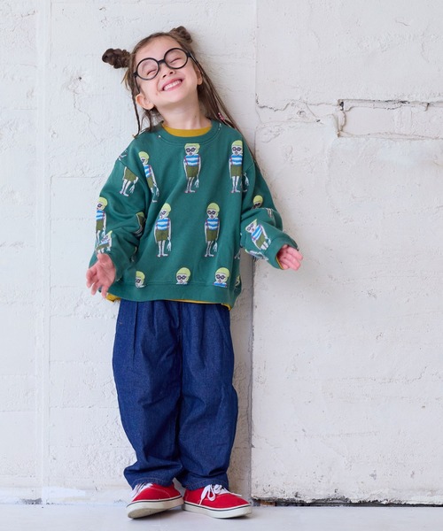 MARKEY'S（マーキーズ）の「ソウガラトレーナー（スウェット・キッズ・ピンク/キャメル/レッド/ホワイト/グリーン/ネイビー/ブラック/オフホワイト・80/90/95/100/110/120/130/140/150）」の22枚目の写真