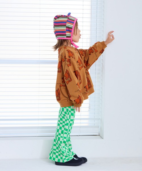 MARKEY'S（マーキーズ）の「ソウガラトレーナー（スウェット・キッズ・ピンク/キャメル/レッド/ホワイト/グリーン/ネイビー/ブラック/オフホワイト・80/90/95/100/110/120/130/140/150）」の11枚目の写真