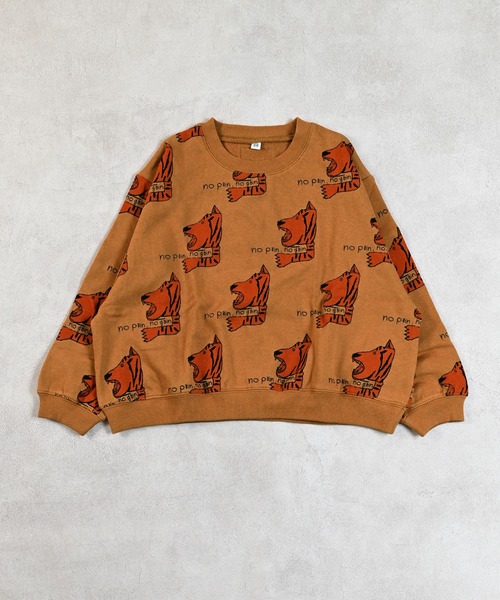 MARKEY'S（マーキーズ）の「ソウガラトレーナー（スウェット・キッズ・ピンク/キャメル/レッド/ホワイト/グリーン/ネイビー/ブラック/オフホワイト・80/90/95/100/110/120/130/140/150）」の9枚目の写真