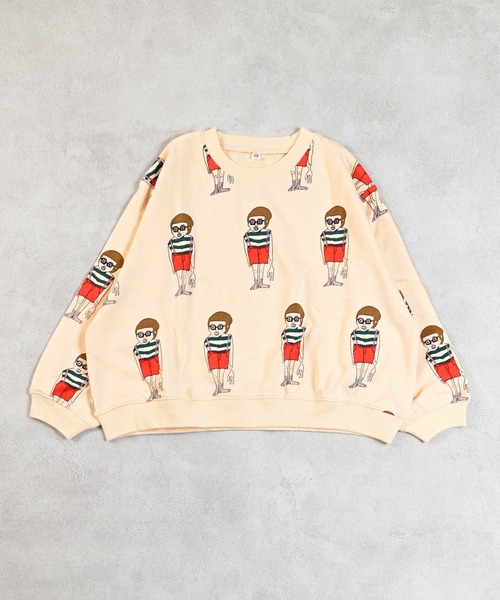 MARKEY'S（マーキーズ）の「ソウガラトレーナー（スウェット・キッズ・ピンク/キャメル/レッド/ホワイト/グリーン/ネイビー/ブラック/オフホワイト・80/90/95/100/110/120/130/140/150）」の13枚目の写真