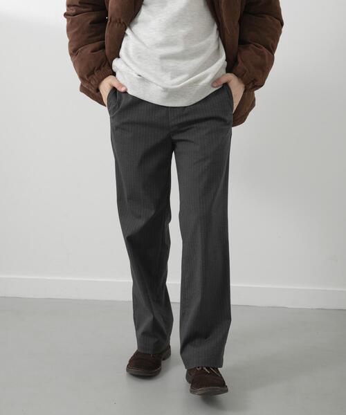 ITEMS URBANRESEARCH（アイテムズ アーバンリサーチ）の「Pinstripe Straight Pants（その他パンツ・メンズ・チャコールグレー/ブラック/ネイビー・MEDIUM/LARGE）」の3枚目の写真