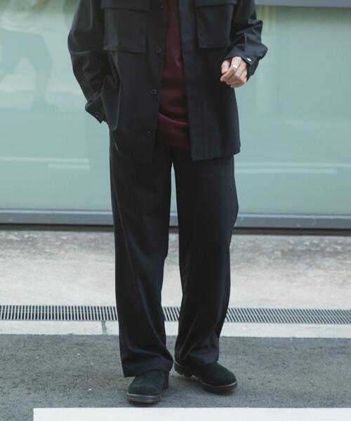 ITEMS URBANRESEARCH（アイテムズ アーバンリサーチ）の「Pinstripe Straight Pants（その他パンツ・メンズ・チャコールグレー/ブラック/ネイビー・MEDIUM/LARGE）」の4枚目の写真