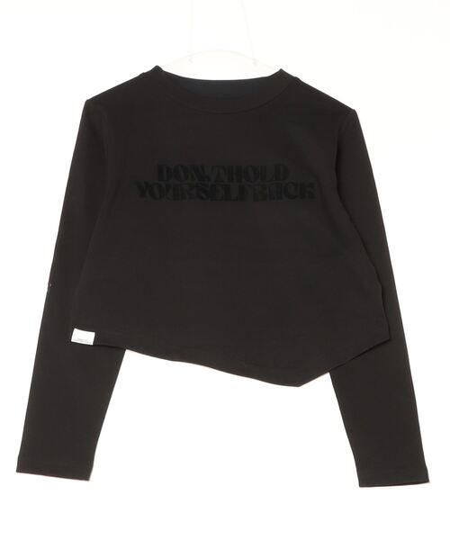 メッセージロゴ アシンメトリーロンT（Tシャツ/カットソー
