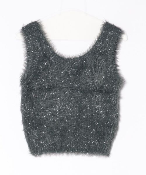 GORGE(ゴージ)の「《きらめきフェザー》レディース ラメ ニットベスト トレンド映え 秋冬(ベスト・レディース・チャコール/ブラウン/アイボリー・F)」の14枚目の写真