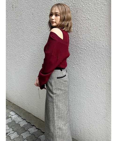 MURUA（ムルーア）の「MIXパターンスリットナロースカート（スカート・レディース・ブラック/ブラウン・1/2）」の19枚目の写真