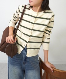 gossara | ボーダークルーネックCD(カーディガン/ボレロ)