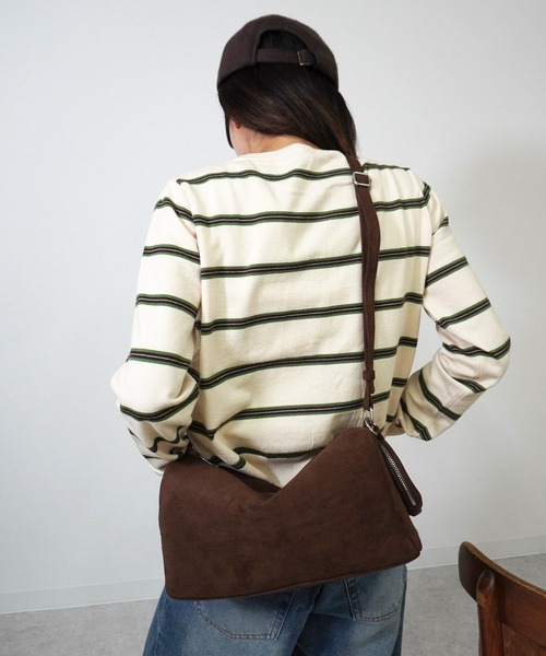 gossara（ゴサラ）の「ボーダークルーネックCD（カーディガン/ボレロ・レディース・ブラウン/グレー/アイボリー・FREE）」の4枚目の写真