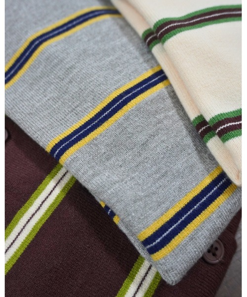 gossara（ゴサラ）の「ボーダークルーネックCD（カーディガン/ボレロ・レディース・ブラウン/グレー/アイボリー・FREE）」の21枚目の写真