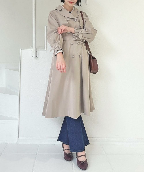 an another angelus（アンアナザーアンジェラス）の「【撥水加工】撥水トレンチコート/fint フィント（トレンチコート・レディース・ネイビー/ベージュ・FREE）」の11枚目の写真