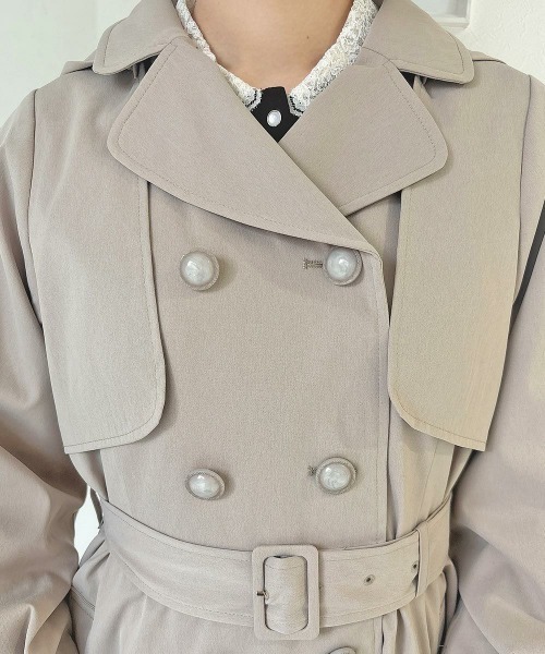 an another angelus（アンアナザーアンジェラス）の「【撥水加工】撥水トレンチコート/fint フィント（トレンチコート・レディース・ネイビー/ベージュ・FREE）」の13枚目の写真