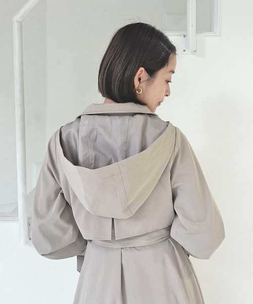 an another angelus（アンアナザーアンジェラス）の「【撥水加工】撥水トレンチコート/fint フィント（トレンチコート・レディース・ネイビー/ベージュ・FREE）」の16枚目の写真