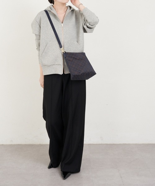 russet（ラシット）の「スタンダードミニショルダーバッグ <ナイロンジャガード>（ショルダーバッグ・レディース・ブラック×ブルー/キナリ/ブラウン系その他/キャメル/モカ/ベビーピンク/ライトグレー/サックスブルー/グリーン・FREE）」の13枚目の写真