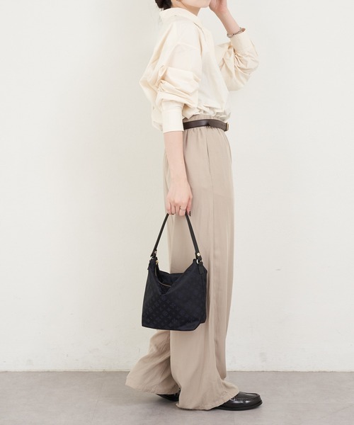 russet（ラシット）の「スタンダードミニショルダーバッグ <ナイロンジャガード>（ショルダーバッグ・レディース・ブラック×ブルー/キナリ/ブラウン系その他/キャメル/モカ/ベビーピンク/ライトグレー/サックスブルー/グリーン・FREE）」の17枚目の写真