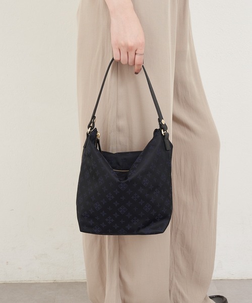 russet（ラシット）の「スタンダードミニショルダーバッグ <ナイロンジャガード>（ショルダーバッグ・レディース・ブラック×ブルー/キナリ/ブラウン系その他/キャメル/モカ/ベビーピンク/ライトグレー/サックスブルー/グリーン・FREE）」の18枚目の写真