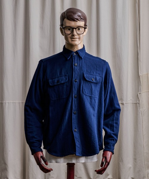 セール】10B12 Heavy Flannel One Wash Work Shirt / ヘビーネル ワン