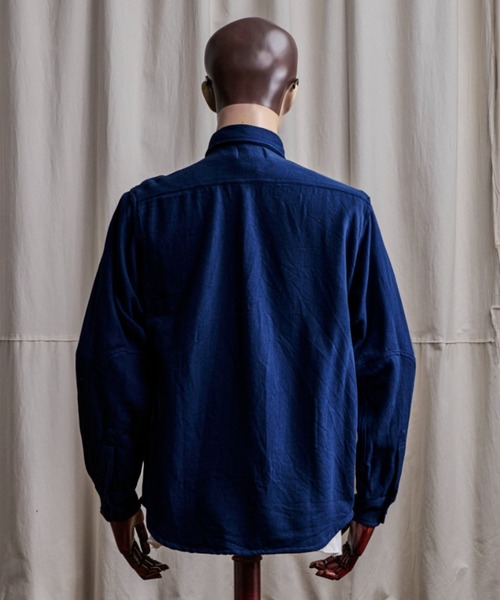 Coffee & Cigarettes(コーヒーアンドシガレッツ)の「10B12 Heavy Flannel One Wash Work Shirt / ヘビーネル ワンウォッシュ ワークシャツ(シャツ/ブラウス・メンズ・ブラック/ネイビー/カーキ・M/XL/L)」の6枚目の写真