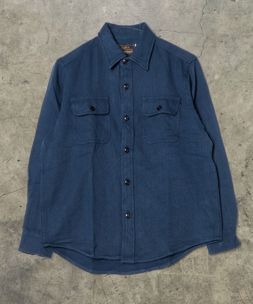 Coffee & Cigarettes(コーヒーアンドシガレッツ)の「10B12 Heavy Flannel One Wash Work Shirt / ヘビーネル ワンウォッシュ ワークシャツ(シャツ/ブラウス・メンズ・ブラック/ネイビー/カーキ・M/XL/L)」の14枚目の写真
