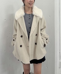 archives | ファーカラー付ウールミドルコート(ピーコート)