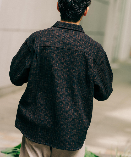 EDIFICE（エディフィス）の「コットン ツイード リングドット シャツ（シャツ/ブラウス・メンズ・ブラック/グレー・SMALL/LARGE/MEDIUM）」の9枚目の写真