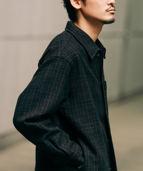 EDIFICE（エディフィス）の「コットン ツイード リングドット シャツ（シャツ/ブラウス・メンズ・ブラック/グレー・SMALL/LARGE/MEDIUM）」の11枚目の写真