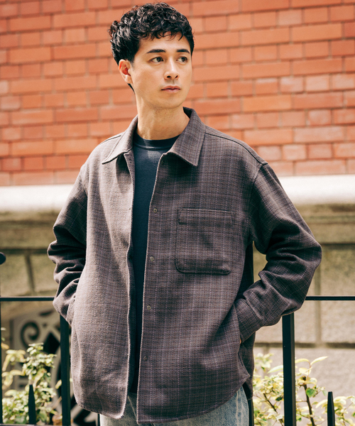 EDIFICE（エディフィス）の「コットン ツイード リングドット シャツ（シャツ/ブラウス・メンズ・ブラック/グレー・SMALL/LARGE/MEDIUM）」の13枚目の写真