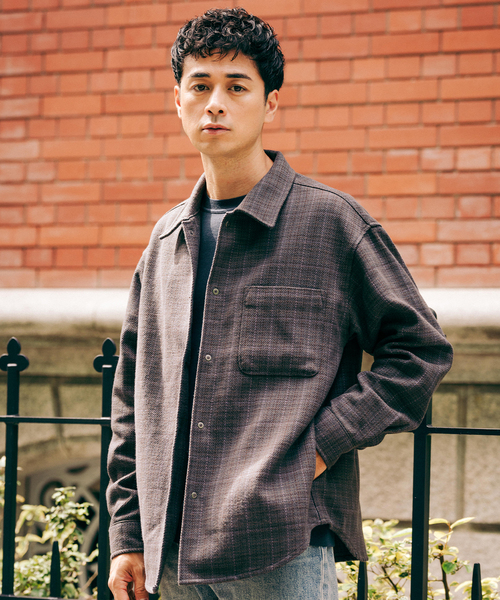 EDIFICE（エディフィス）の「コットン ツイード リングドット シャツ（シャツ/ブラウス・メンズ・ブラック/グレー・SMALL/LARGE/MEDIUM）」の14枚目の写真