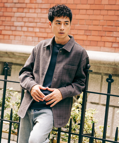 EDIFICE（エディフィス）の「コットン ツイード リングドット シャツ（シャツ/ブラウス・メンズ・ブラック/グレー・SMALL/LARGE/MEDIUM）」の15枚目の写真