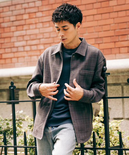 EDIFICE（エディフィス）の「コットン ツイード リングドット シャツ（シャツ/ブラウス・メンズ・ブラック/グレー・SMALL/LARGE/MEDIUM）」の16枚目の写真