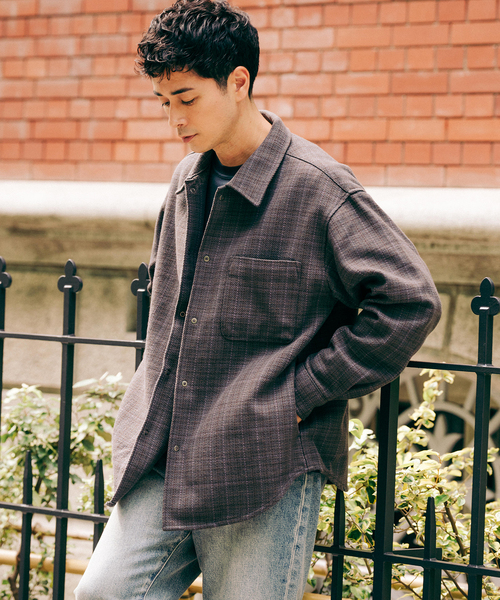 EDIFICE（エディフィス）の「コットン ツイード リングドット シャツ（シャツ/ブラウス・メンズ・ブラック/グレー・SMALL/LARGE/MEDIUM）」の17枚目の写真