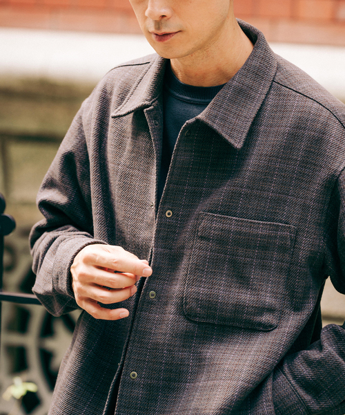 EDIFICE（エディフィス）の「コットン ツイード リングドット シャツ（シャツ/ブラウス・メンズ・ブラック/グレー・SMALL/LARGE/MEDIUM）」の19枚目の写真