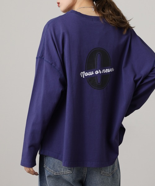 Arinomama(アリノママ)の「Arinomama ナンバリングPTオーバーロンT ピグメント加工(Tシャツ/カットソー・レディース・ブラック/カーキ/ネイビー・FREE)」の1枚目の写真