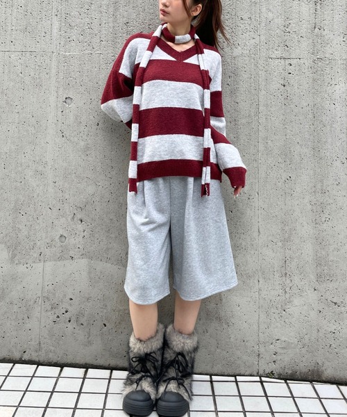 セール】3.3 Field Trip／裏毛加工ハーフパンツ（スウェットパンツ