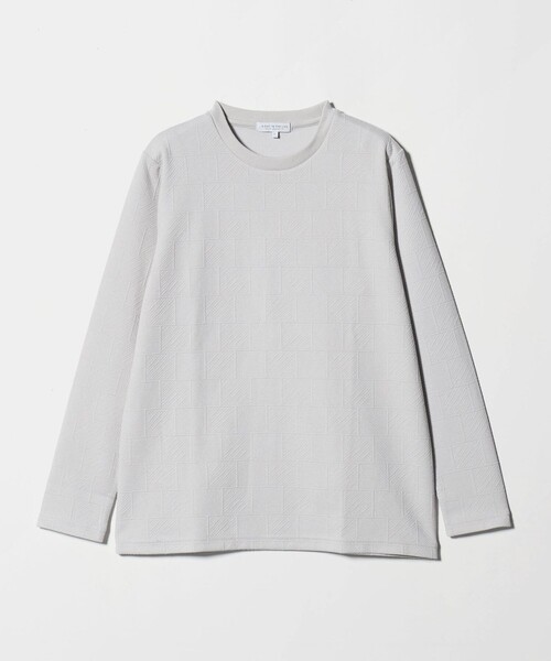 A DAY IN THE LIFE UNITED ARROWS(アデイインザライフユナイテッドアローズ)の「バウンシー タイル ジャガードカットソー<A DAY IN THE LIFE>(Tシャツ/カットソー・メンズ・ホワイト/ライトグレー/ブラック・L/S/M)」の1枚目の写真