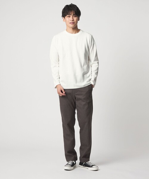 A DAY IN THE LIFE UNITED ARROWS(アデイインザライフユナイテッドアローズ)の「バウンシー タイル ジャガードカットソー<A DAY IN THE LIFE>(Tシャツ/カットソー・メンズ・ホワイト/ライトグレー/ブラック・L/S/M)」の5枚目の写真