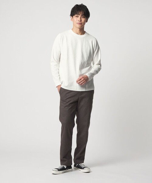 A DAY IN THE LIFE UNITED ARROWS(アデイインザライフユナイテッドアローズ)の「バウンシー タイル ジャガードカットソー<A DAY IN THE LIFE>(Tシャツ/カットソー・メンズ・ホワイト/ライトグレー/ブラック・L/S/M)」の6枚目の写真