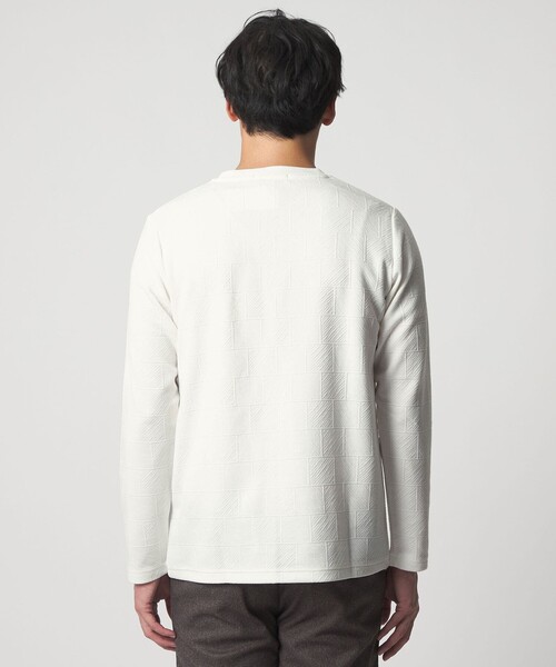 A DAY IN THE LIFE UNITED ARROWS(アデイインザライフユナイテッドアローズ)の「バウンシー タイル ジャガードカットソー<A DAY IN THE LIFE>(Tシャツ/カットソー・メンズ・ホワイト/ライトグレー/ブラック・L/S/M)」の9枚目の写真