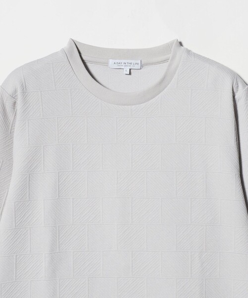 A DAY IN THE LIFE UNITED ARROWS(アデイインザライフユナイテッドアローズ)の「バウンシー タイル ジャガードカットソー<A DAY IN THE LIFE>(Tシャツ/カットソー・メンズ・ホワイト/ライトグレー/ブラック・L/S/M)」の11枚目の写真