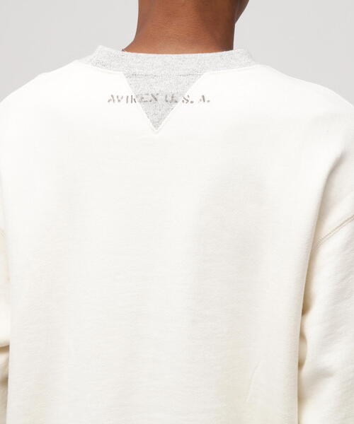 AVIREX（アヴィレックス）の「VINTAGE CREWNECK SWAET / ヴィンテージ クルーネック スウェット / AVIREX / アヴィレックス（スウェット・メンズ・ホワイト系2/チャコールグレー/グレー・L/M/2XL/XL）」の21枚目の写真
